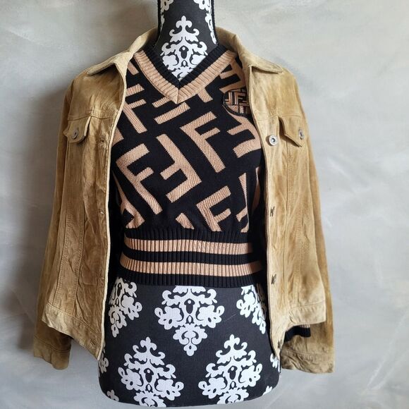 Eddie Bauer Seattle Suede Leather Jacket Small Coat Tan - Picture 3 of 15